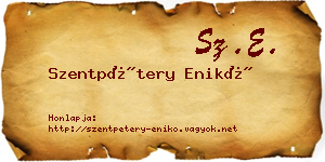 Szentpétery Enikő névjegykártya